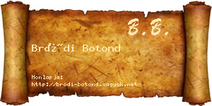 Bródi Botond névjegykártya